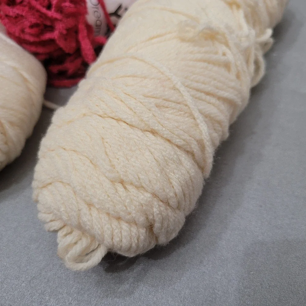 Lot of Premier‎ Just Yarn in Cream and Red